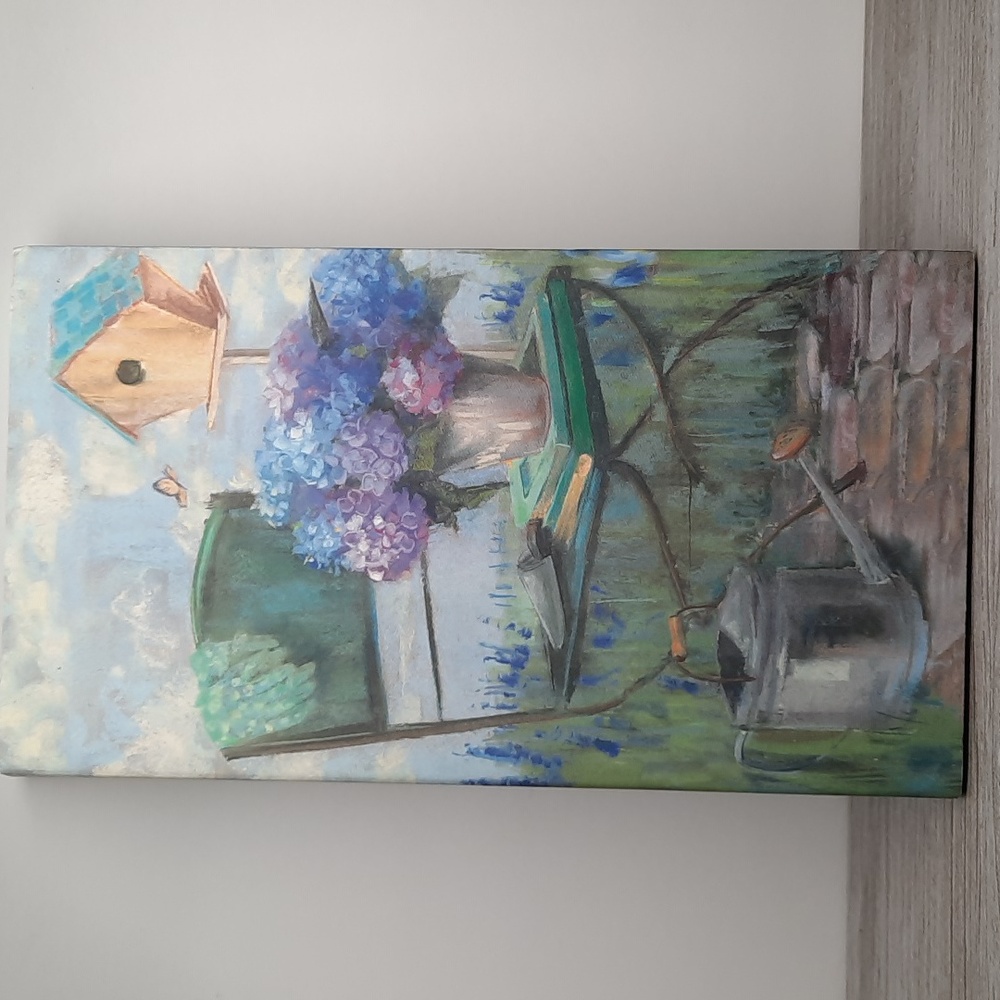 Pretty Hydrangea Birdhouse Flower Design Artwork Note Pad Paper Set 3 Pads